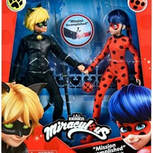 Ladybug: Pack de 2 Muñecas Miraculous articuladas Ladybug & Cat Noir - (Bandai P50365)