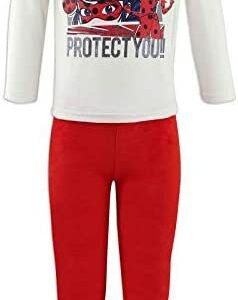 Miraculous LadyBug e Cat Noir - Pijama Premium de terciopelo con máscara a juego camiseta y pantalón - Full Print - niña