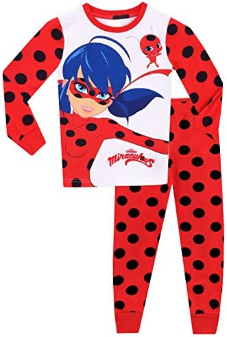 Miraculous Ladybug - Pijama para niñas Ladybug - Ajuste Ceñido