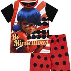 Miraculous Pijamas de Manga Corta para niñas Ladybug