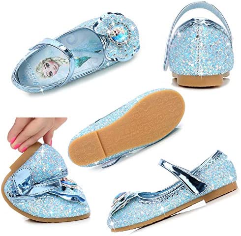 YOSICIL Niña Baile Zapatos de Tacón Elsa Frozen de Princesa