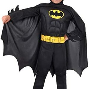 Ciao 11671.8-10 Batman Dark Knight - Disfraz de DC Comics (talla 8-10 años) con músculos pectorales acolchados, color