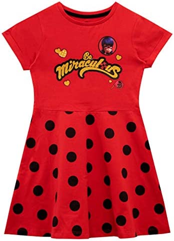 Miraculous Vestido para niñas Ladybug