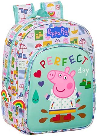 Safta 612172185 Mochila Escolar Infantil Peppa Pig, 260x110x340mm, multicolor, M