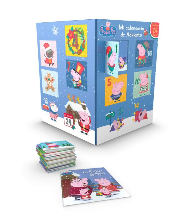 Mi calendario de adviento (Peppa Pig): Incluye 24 libros para que niños y niñas cuenten los días que quedan para Navidad