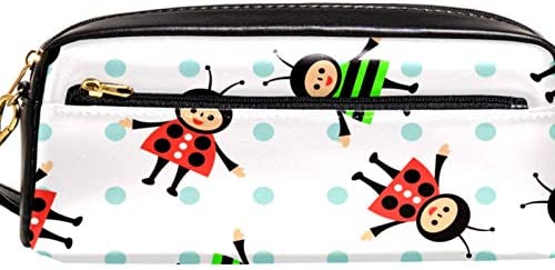 FURINKAZAN Ladybug - Estuche para lápices de piel sintética para oficina, escuela, estudiante