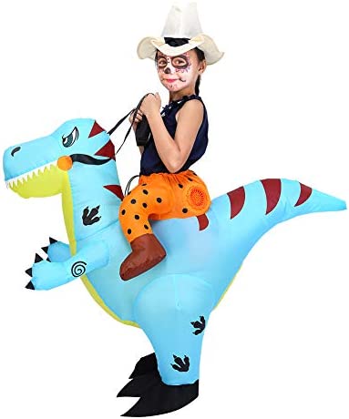 ThinkMax Traje Inflable Dinosaurio para niños Disfraz de Halloween para Fiesta de Cosplay