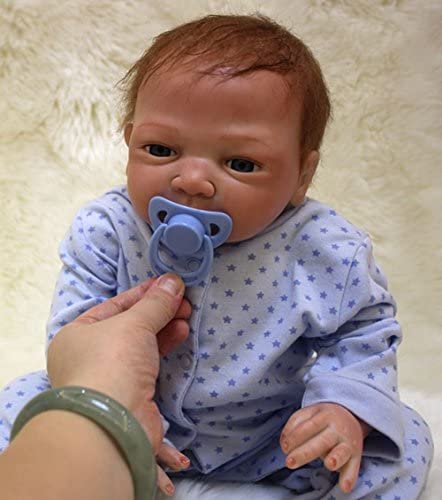 ZIYIUI Realista Muñeca Reborn bebé 50 cm Recién Nacido Silicona Suave de Vinilo Realista Niño Hecha a Mano Regalo de Cumpleaños