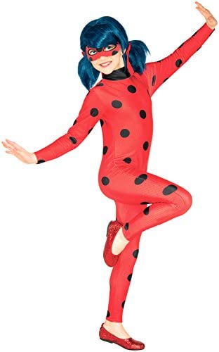 Rubies- Disflee LadybugÂ ¢ Miraculousâ ¢ NIÑO TAMAÑO S Gorros, máscaras y Accesorios para Fiesta, Multicolor, Small (rubi-620794/S 104cm)