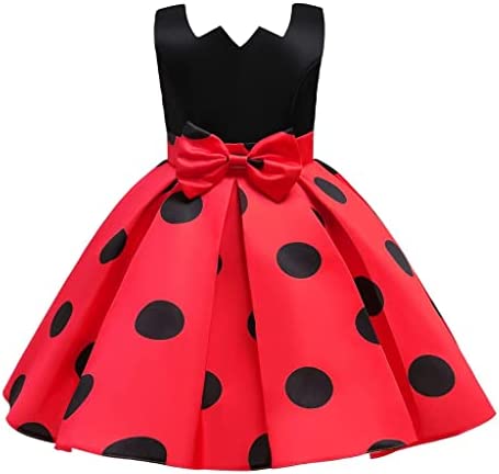 Lito Angels Disfraz Vestido de Ladybug Mariquita para Niñas Pequeñas Talla 2-11 años