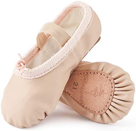 Zapatillas de Danza Cuero Zapatos de Ballet y Gimnasia Baile para Niña y Mujer