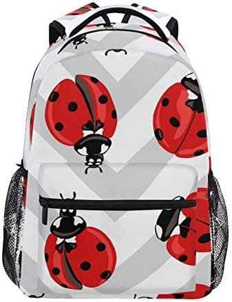 Mochila escolar RELEESSS Ladybug mochila escolar ligera mochila portátil para niños niñas niños unisex