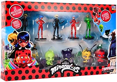 Bizak Miraculous Lady Bug - Pack Deluxe con 12 Figuras Topper_Queen Bee Rouge (64112080)