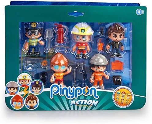 Pinypon Action - Set de 5 Figuras Series 2 con Accesorios para niños y niñas de 3 a 8 años, Color Surtido, Talla Única (Famosa 700015265)