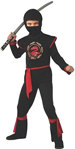 Rubies Disfraz Ninja Dragón para niño, con Capucha, Cinturón y Bandas óptimo para halloween, carnaval y cumpleaños
