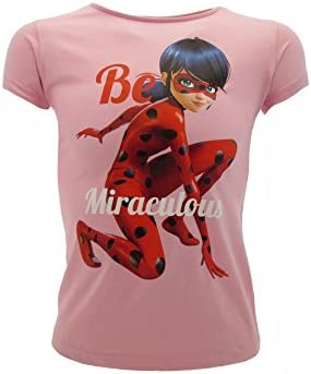 Miraculous Camiseta original Ladybug oficial rosa niña