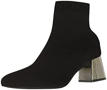 NYYY Calcetines para mujer con punta, transpirables, tacón grueso, zapatos de ocio, zapatos individuales