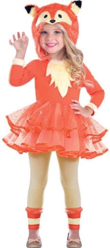 amscan 9903510 - Disfraz de zorro naranja para niñas, para el Día Mundial del Libro Edad: 7-8 años