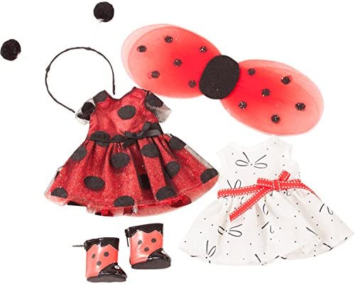 Götz 3402963 Combo Ladybug XS - Dolls Clothing / Accessory Set - Suitable For Standing Dolls Size XS (Just-Like-Me Götz Dolls 27 cm)