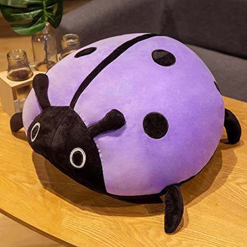 MCSOL 40-80cm Cute Colorful Ladybug Plush Toy Soft Ladybird Insect Doll Pillow Cushion Children Birthday Gift-40cm,Purple
