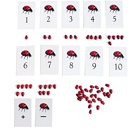 SM SunniMix Montessori Ladybug Número Matemáticas Juguetes Aprendizaje Educación Juegos de Mesa para niños