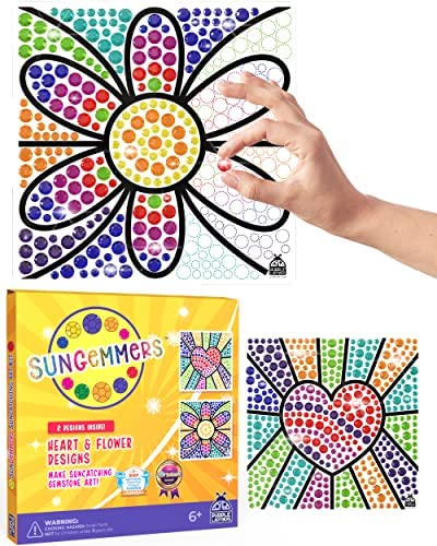 SunGemmers Suncatcher,Kit de pintura de diamantes para niños de 6 años en adelante,Regalos de cumpleaños para niñas de 6 a 8 y 8 a 12 años,Kit de captura de sol para artes y manualidades