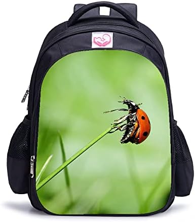 Cxtijkerw Mochila informal Ladybug Kids School Backpack Womens Mens Cool Bag Senderismo Mochila Gym Bag 17 pulgadas