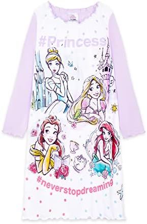 Disney Pijama Niña, Camisones para Niña de Las Princesas Ariel Cenicienta Bella Jasmine, Rapunzel, Frozen, Encanto, Camisón Niña Princesa Ropa para Niñas 2-14 Años