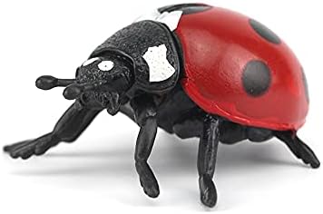 EYAPPEW Juguete Educativo para niños Ladybug, Pintura a Base de Agua Pintada a Mano, cumpleaños para bebés, Modelo Animal de simulación de niño niña, TPR de PVC Inodoro Seguro