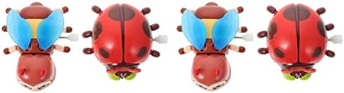 Toyvian 4 PCS Simulación Ladybug Waink Up Animales Juguetes Kink Up Walking Toy Children Juguetes Spring Wain
