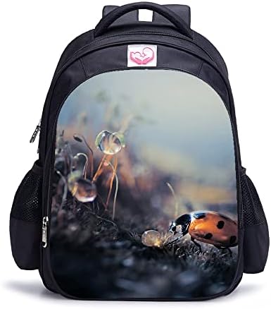kwpoz Mochila escolar para niños Mochila Ladybug Fashion Mochilas de viaje para niñas y niños y mochilas para niños （41x28x12 cm / 16 pulgadas） Mochila impresa en 3D