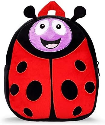 Cartoon Ladybug Backpack Baby Kindergarten Cartoon Bag Mochila de Felpa Kindergarten Kids Bag 2-4 años