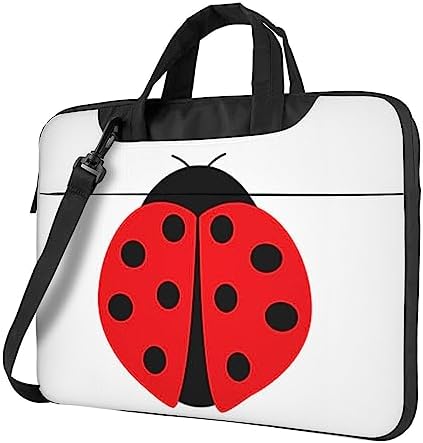 DEHIWI Ladybug - Bolsa de hombro para laptop, impermeable, portátil, maletín de mensajero, funda con correa de asa