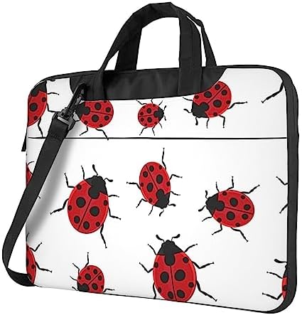DEHIWI Ladybug - Bolsa de hombro para portátil impermeable, portátil, maletín de mensajero con correa de asa
