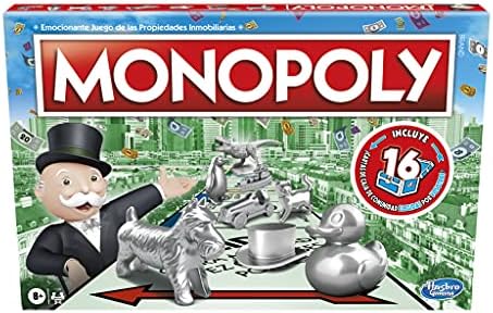 Monopoly Juego de Mesa clásico para la Familia de 2 a 6 Jugadores, para niños a Partir de 8 años, Multicolor