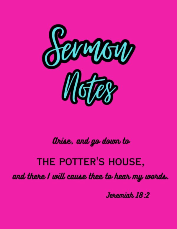 Sermon Notes: 175 page lined notebook to use for taking sermon notes and to help with focused spiritual growth and prayer.