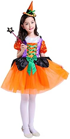 Generisch Disfraz infantil de Halloween, disfraz de fiesta, vestido de cosplay, vestido de Halloween, vestido de noche, disfraz para niños, disfraz de princesa para carnaval, vestido de fiesta