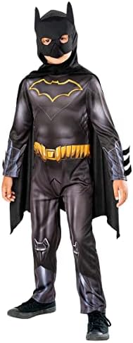 Rubies Disfraz Batman para niños, Green Collection, Disfraz Sostenible, Jumpsuit con capa y máscara, Oficial DC Comics para Halloween, Carnaval, Navidad y cumpleaños