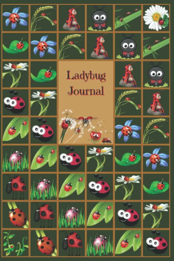 Ladybug Journal: 6 x 9 Lined Diary, 200 Pages